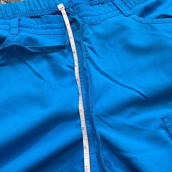 💰 3 for $25 🏷 Women NRG by Barco Stretch Turquoise Blue Scrub Pants sz Small - Picture 14 of 16